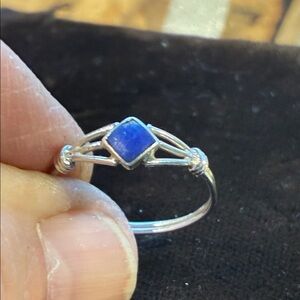 Sweet Delicate 925 Lapis Ring. Size 5 1/4